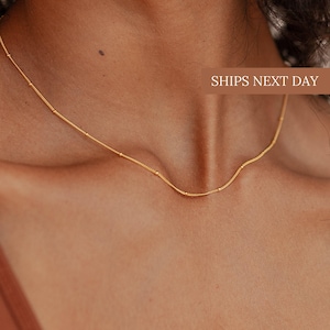Satellite Necklace in Gold, Rose Gold, Sterling Silver by Caitlyn Minimalist • Minimalist Necklace • Layering Necklace • NR017