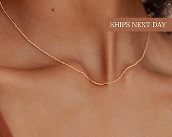 Satellite Necklace in Gold, Rose Gold, Sterling Silver by Caitlyn Minimalist • Minimalist Necklace • Layering Necklace • NR017