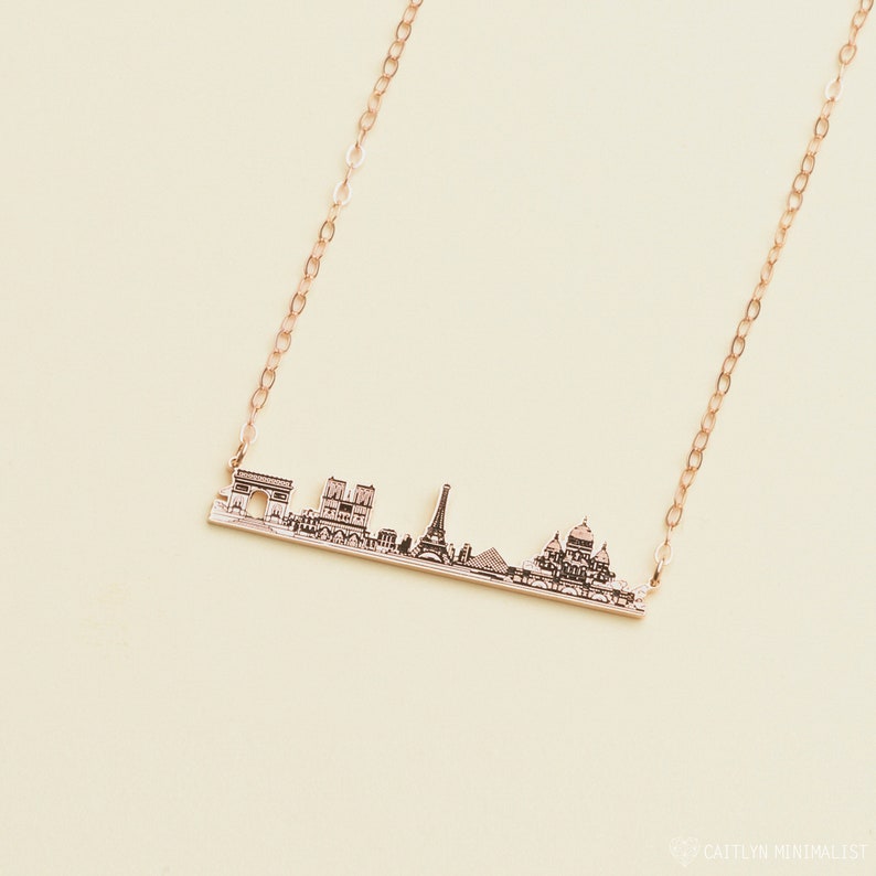 Custom City Necklace Skyline Necklace Cityscape Necklace Perfect Travel Lover Gift Personalized Gift For Her Birthday Gift NM64 image 5