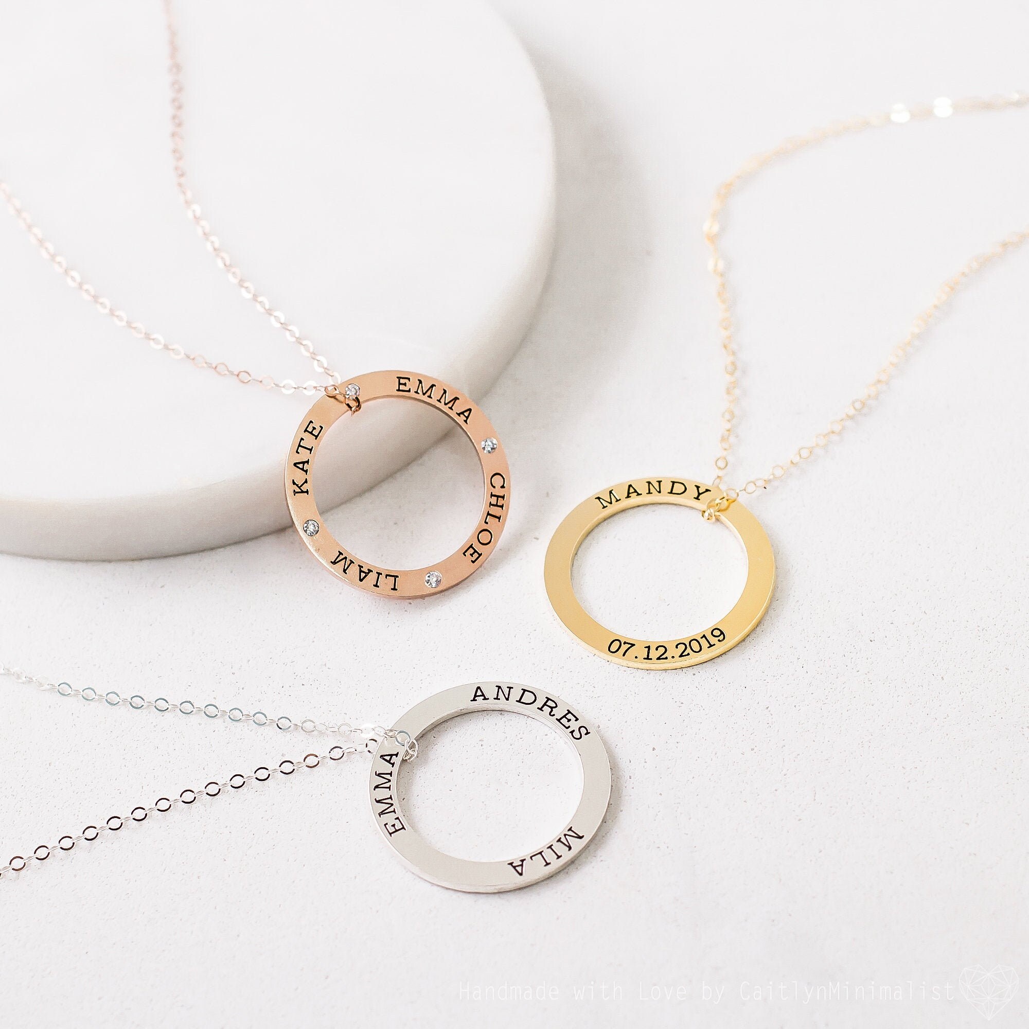Family Necklace Children Name Necklace 