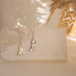 Custom Pet Portrait Necklace • Pet Memorial Jewelry • Dog Engraved Necklace or Cat Necklace • Pet Loss Memorial Gift • Gift for Him • NM41 image 9