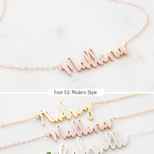 Personalized Name Necklace Dainty Custom Name Necklace Children Necklace Bridesmaids Gifts Perfect Gift for Mom NH02F18 image 7