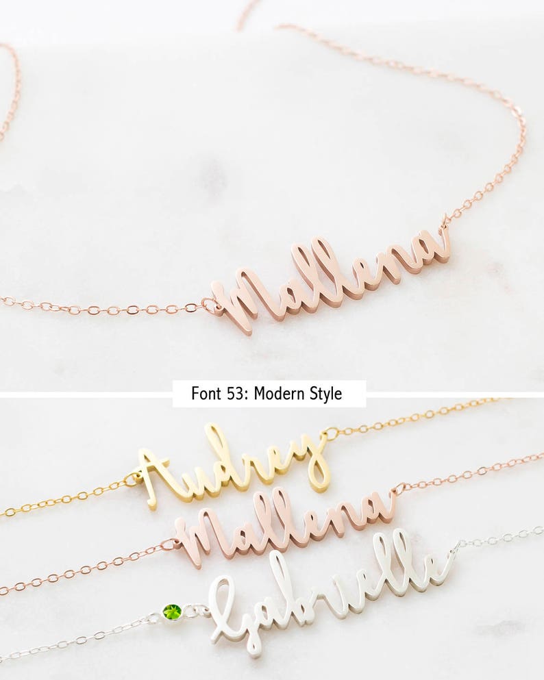 Personalized Name Necklace Dainty Custom Name Necklace Children Necklace Bridesmaids Gifts Perfect Gift for Mom NH02F18 image 7