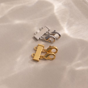 Double Layering Clasp by Caitlyn Minimalist • Duo Layering Necklace Spacer • Chain Necklace Separator • Gift for Mom • XR159