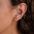 Diamond Cluster Earring Set by CaitlynMinimalist • Set of 3: Flat Back Diamond Stud Earrings • Dainty Wedding Jewelry • Gift for Her • ER537