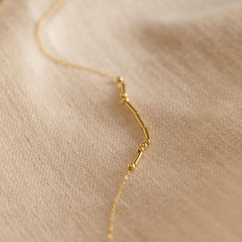 Custom Morse Code Necklace by Caitlyn Minimalist • Personalized Necklace with Name or Hidden Message in Morse Code • Couples Gift • NM109 image 5