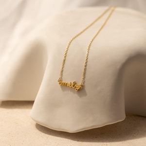 Personalized Name Necklace by CaitlynMinimalist • Delicate Layering Necklace • Dainty Name Charm Jewelry • Birthday Gift for Her • NM03F106 18K GOLD