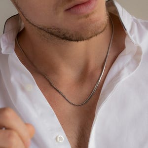 Men's Thick Snake Chain by Caitlyn Minimalist • Bold Everyday Layering Necklace in Silver & Gold • Statement Jewelry • Gift for Him • NR131