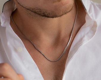 Men's Thick Snake Chain by Caitlyn Minimalist • Bold Everyday Layering Necklace in Silver & Gold • Statement Jewelry • Gift for Him • NR131