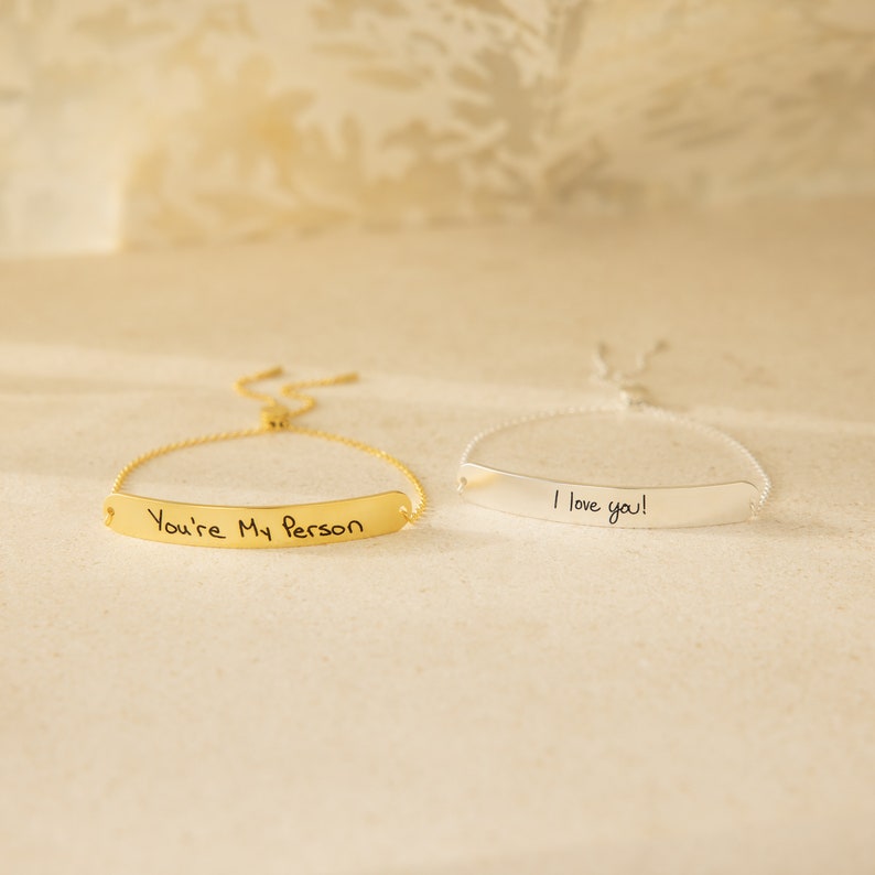 Custom Handwriting Jewelry Actual Handwriting Bracelet Etsy Custom handwriting jewelry actual handwriting bracelet etsy