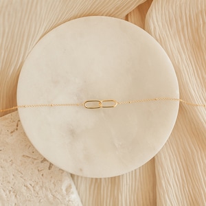 Linked Pendant Necklace by Caitlyn Minimalist Infinity Necklace Heart Necklace Family Necklace Sister Necklace NR018 image 6