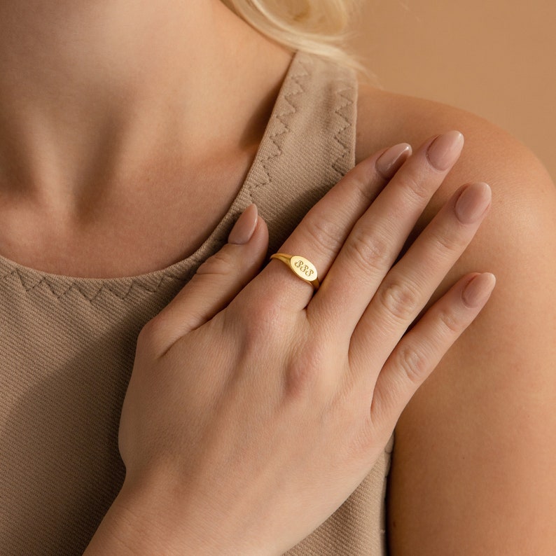 Custom Lucky Numbers Ring by Caitlyn Minimalist Angel Numbers Ring Perfect Stackable Ring Graduation Gift RM70NIF62 18K GOLD