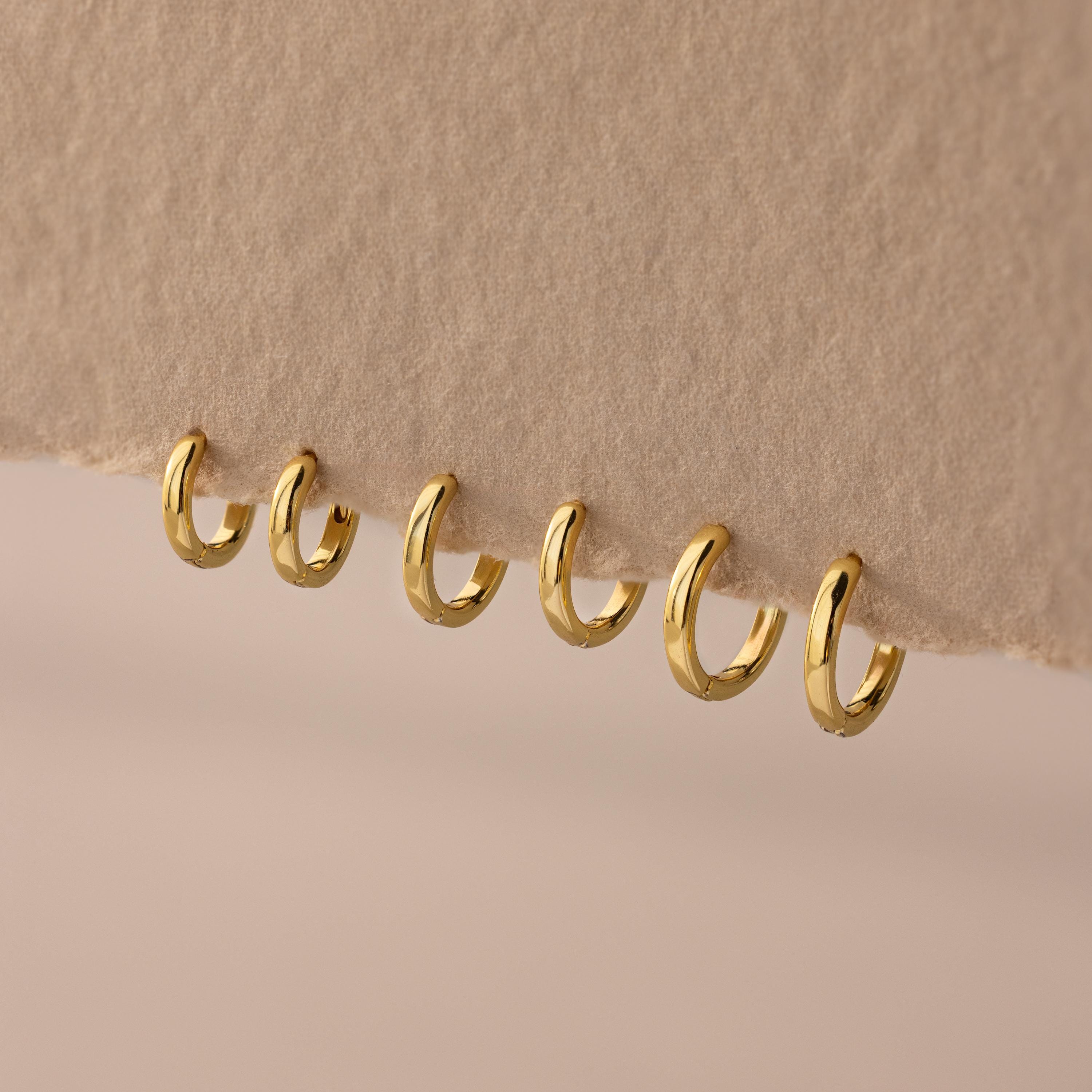 Dainty Huggies Set by Caitlyn Minimalist • Mini Small Hoop Earrings • Stackable Hoops in Gold & Silver • Everyday Jewelry • Gift for Her