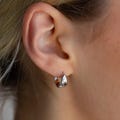 Statement Hoops by Caitlyn Minimalist • Chunky Hoop Earrings • Thick Silver Hoop Earrings • Summer Jewelry • Birthday Gift for Her • ER225
