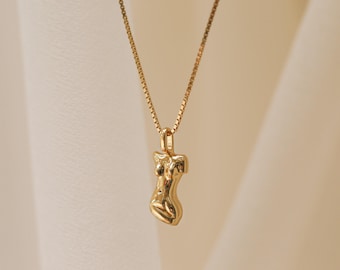 Body Pendant Necklace by CaitlynMinimalist • Silhouette Necklace • Women Empowerment Jewelry • Best Friend Gift • NR064