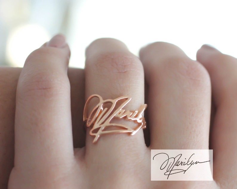 GRANDMA GIFT • Handwriting Ring • Custom Actual Signature Ring • Handwriting Personalized Keepsake Jewelry • Mother in Law Gift • RM01 