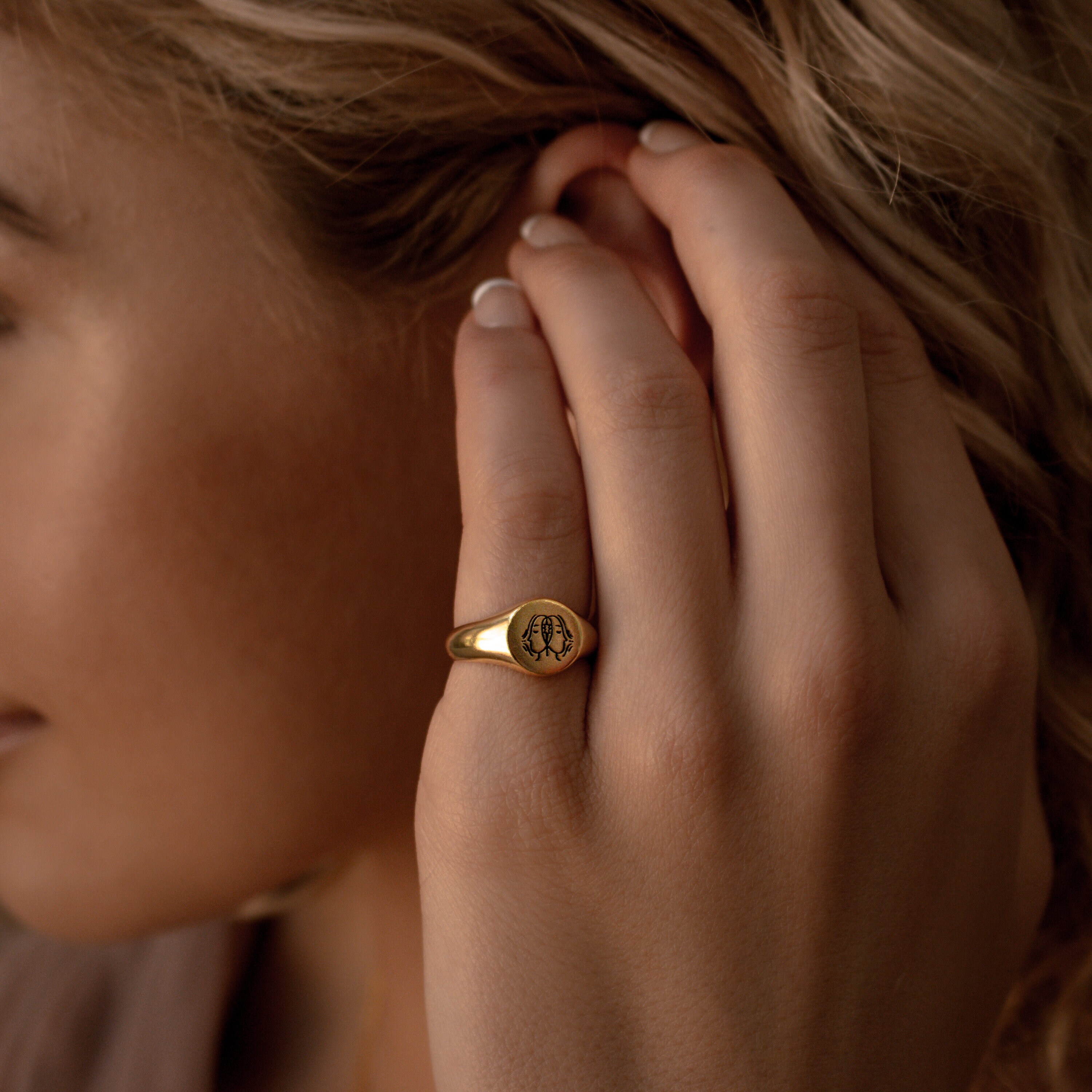 Custom Zodiac Signet Ring by Caitlyn Minimalist • Personalized Chunky Statement Ring • Celestial Jewelry • Best Friend Gift • RM77