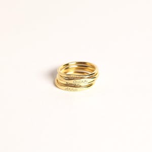 Stackable Name Ring in Gold & Silver • Custom Name Ring by CaitlynMinimalist • Dainty Stacking Rings • Personalized Gift • RM21NIF93