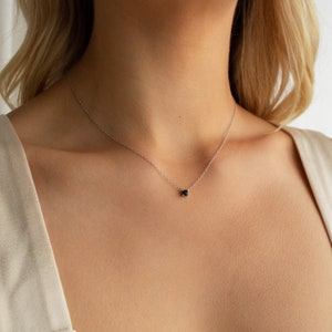 Onyx Dainty Charm Necklace by Caitlyn Minimalist Trendy Layering, Minimalist Necklace for Summer Best Friend Gift NR048 image 3