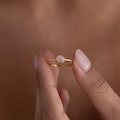 Moonstone Ring by CaitlynMinimalist • Round Labradorite Crystal Ring • Dainty Promise Ring • Moonstone Jewelry • Gift for Girlfriend • RM135