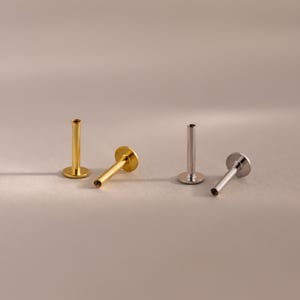 Flatback Post Set by CaitlynMinimalist • Screw Back Earring Posts in 2 Sizes • Threaded Earring Backs • Jewelry Set • Gift for Her • XR088