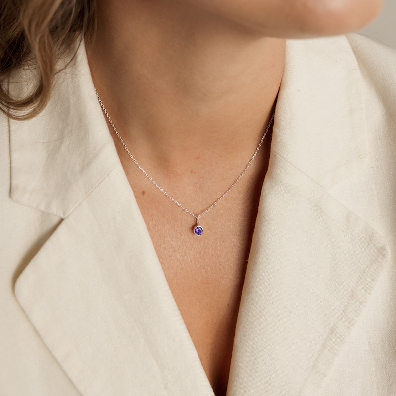 Custom Gemstone Charm Necklace by Caitlynminimalist Etsy