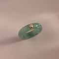 Diamond Jade Ring by Caitlyn Minimalist • Thick Green Stone Ring • Unique Stacking Ring • Bohemian Jewelry • Gift for Grandma • RR176