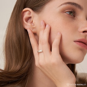 DOME Ring • Minimalist Ring • Modern Geometric Ring • Silver Ring, Gold Ring • Statement Ring • Pinky Ring • RR001 image 10