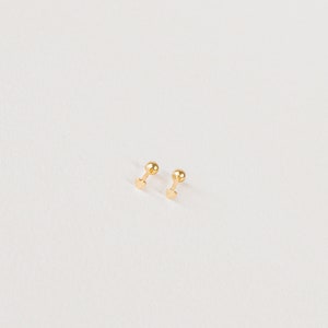 Aretes de corazón diminutos Aretes de corazón Aretes simples perfectos para ella Aretes de cartílago minimalistas Regalo para novia ER090 imagen 4