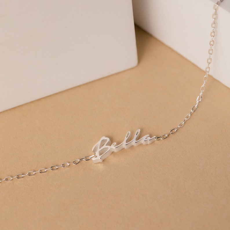 Personalized Tiny Name Bracelet by Caitlyn Minimalist Dainty Layering Bracelet Custom Name Jewelry Perfect Gift for Mom BM54F78 image 5