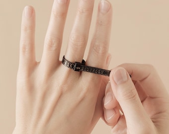 Ring Sizer • Adjustable, Reusable US Ring Sizer in Full & Half Sizes, For Your Accurate Ring Size • RX010