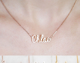 Custom Name Necklace • Children Necklace • Sterling Silver Necklace • Baby Shower Gift • Bridesmaid Gift • Mom Gift • NH02F52