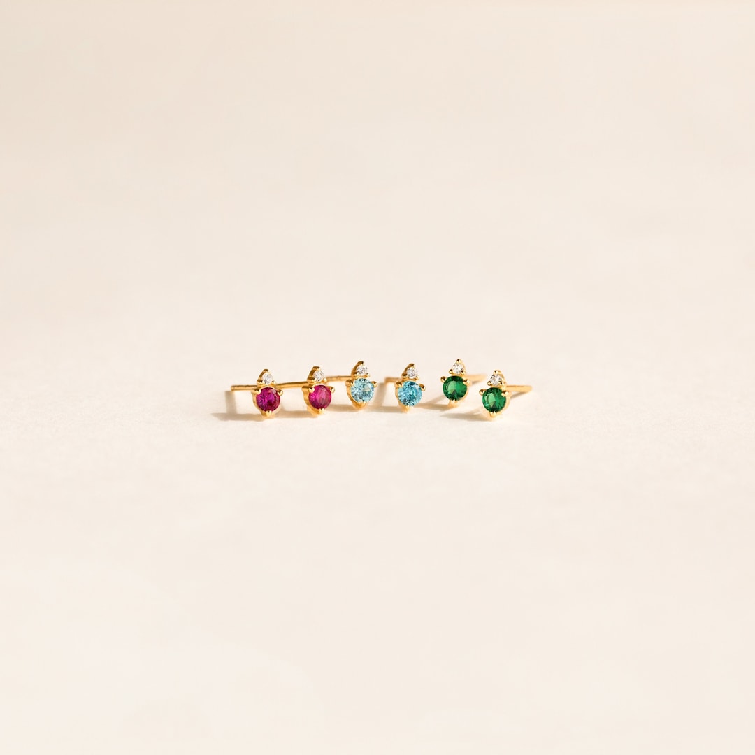 Personalized birthstone earrings Clearance