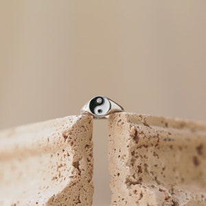 Yin Yang Ring by Caitlyn Minimalist Chunky Ring Signet Ring Gift for Her Statement Ring Gift for Him RR043 image 2