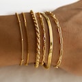 Minimalist Bracelet Chains by Caitlyn Minimalist • Silver & Gold Herringbone, Paperclip, Rope, Box Chain Bracelets • Dainty Everyday Jewelry