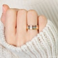 Custom Name Ring • Personalized Stacking Ring • Mixed Metal Stacking Ring • Custom Message Ring • Best Friend Gift • New Mom Gift • RM22F31