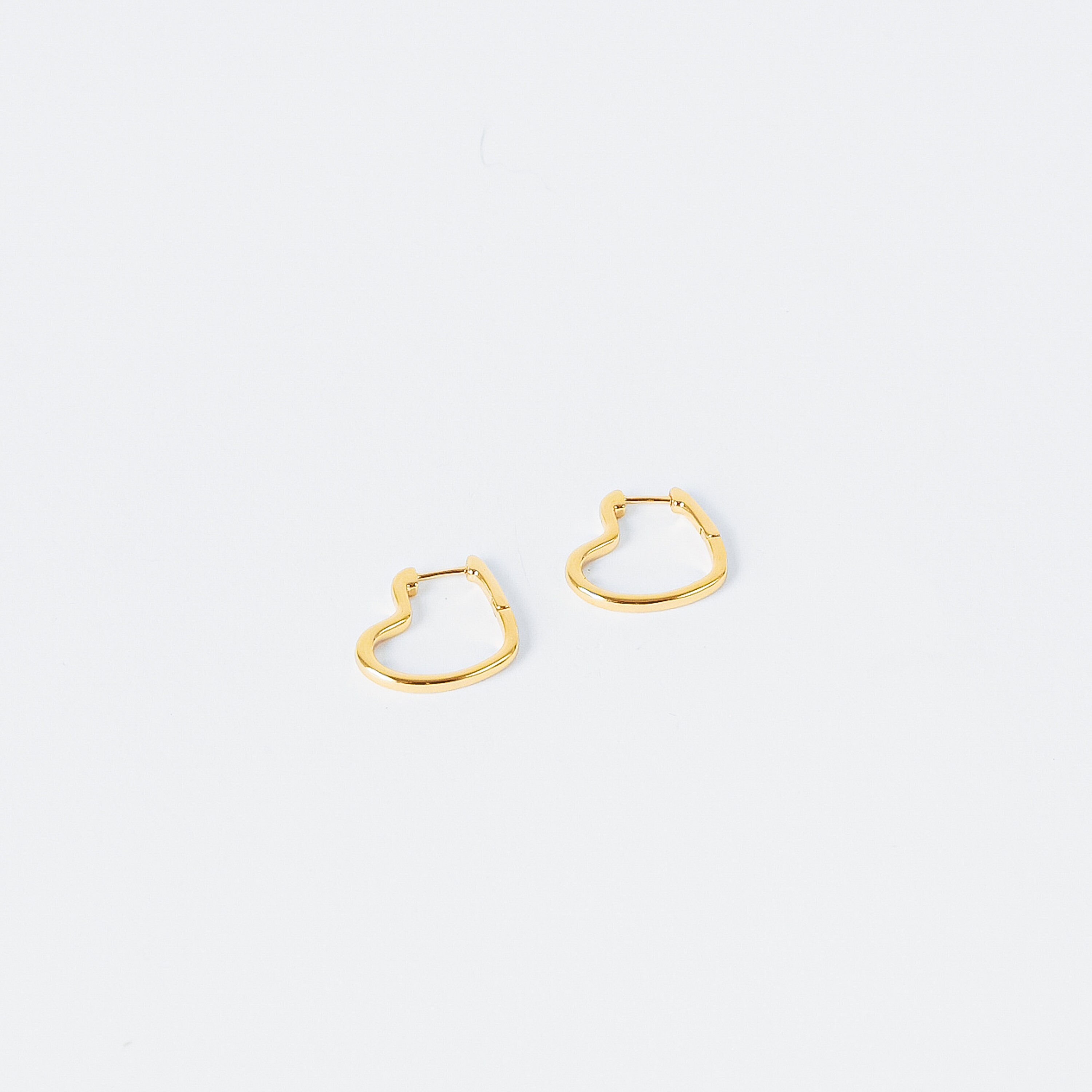 Heart Hoops by Caitlyn Minimalist • Gold Heart Hoop Earrings • Minimalist Earrings • Perfect Gift for Her • Gifts for Women • ER105