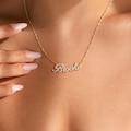 Pave Script Name Necklace by Caitlyn Minimalist • Personalized Diamond Necklace in Twist Chain • Perfect Gift for Her • NM132F109