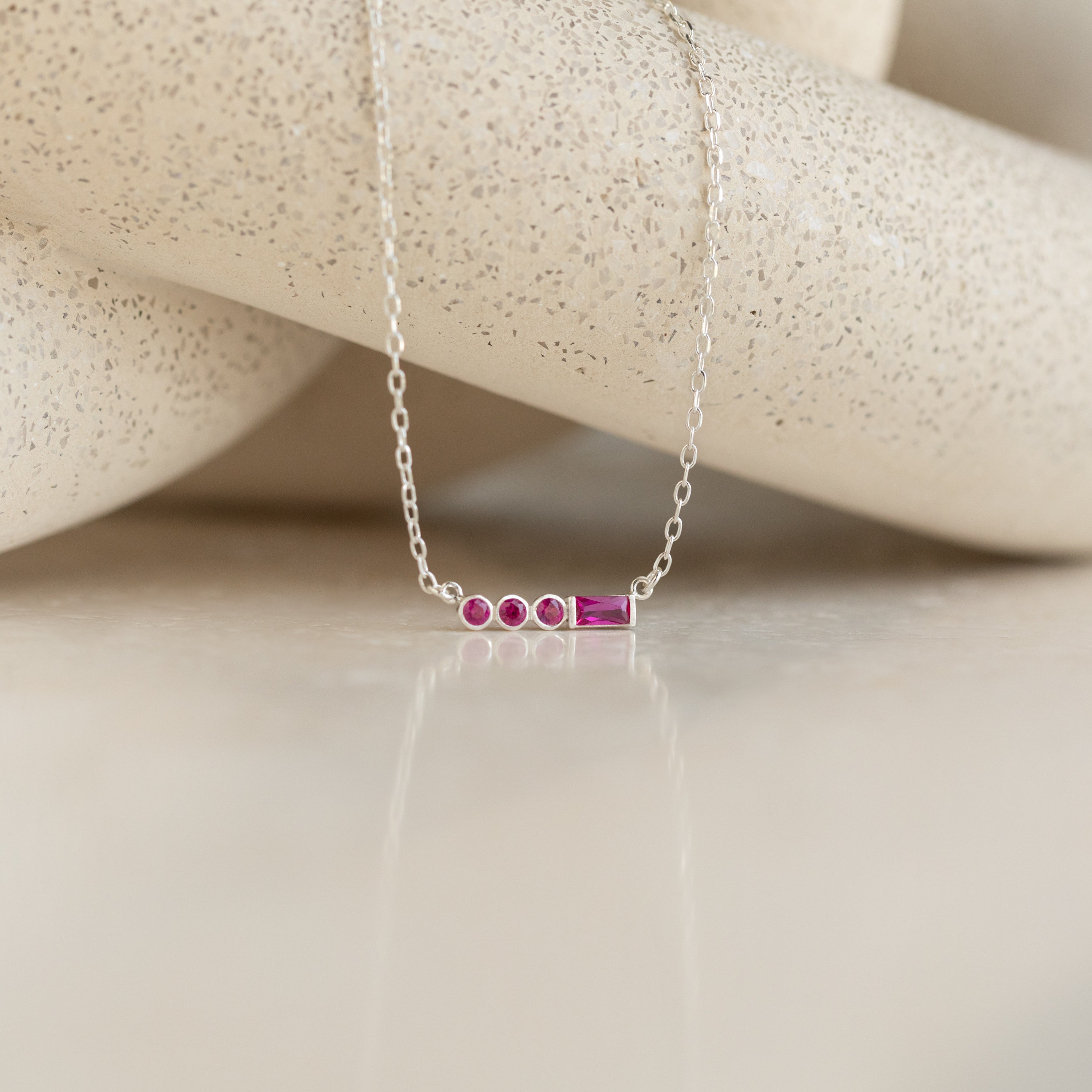 Personalized Initial Morse Code Birthstone Necklace • Dainty Birthstone Letter Necklace • Personalized Bridesmaid Gifts