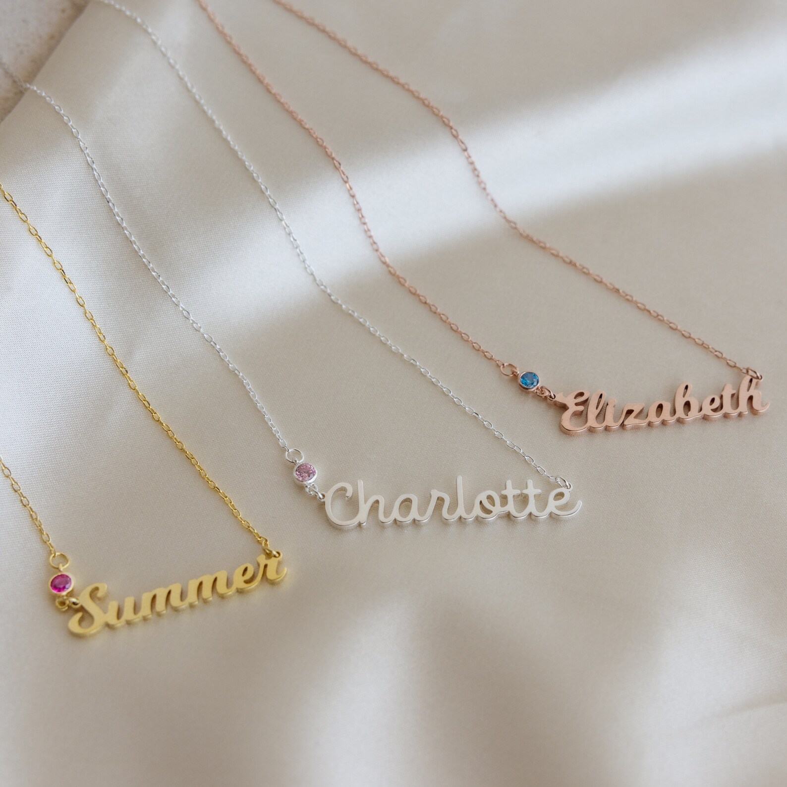 Custom Name Necklace Personalized Name Necklace Baby Girl Etsy