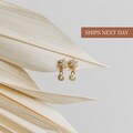 Dainty Flower Stud Earrings by Caitlyn Minimalist • Minimalist Diamond Charm Earrings • Perfect Gift for Her • Gifts for Mom • ER027