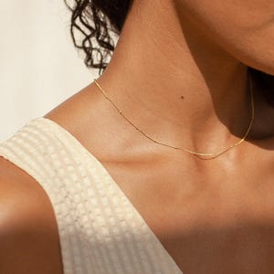 Satellite Necklace in Gold, Rose Gold, Sterling Silver by Caitlyn Minimalist • Minimalist Necklace • Layering Necklace • NR017 image 5