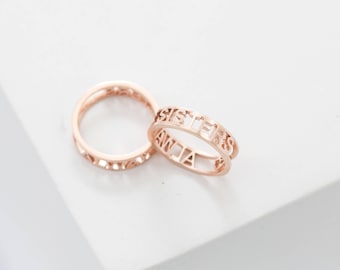 Custom Message Ring by Caitlyn Minimalist • Personalized Inspiration Name Ring • Friendship Jewelry • Sister Gift • RM26F30
