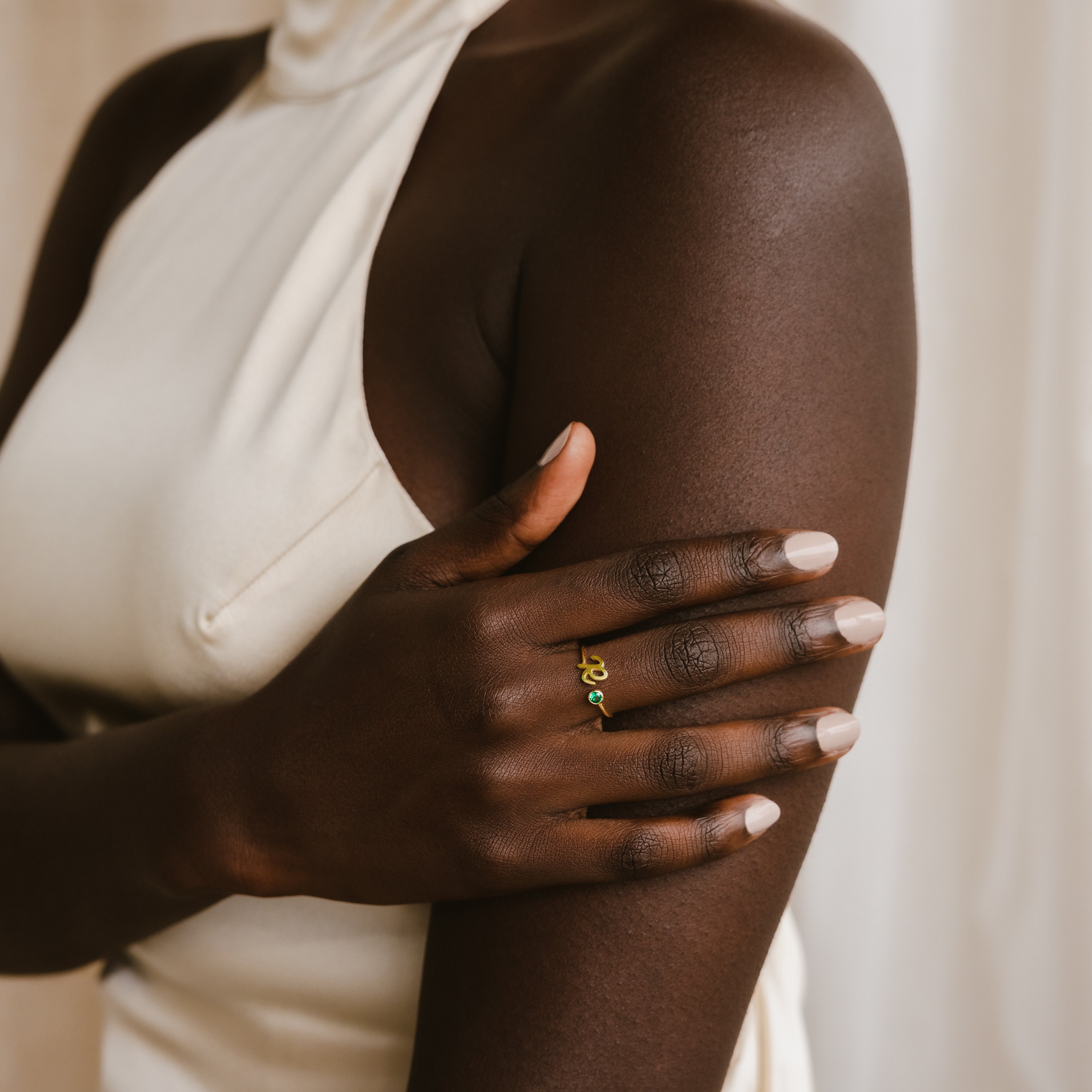 Custom Initial Birthstone Ring • Personalized Sterling Silver Initials Ring • Custom Name Gemstone Mother Ring • Mother Child Ring • RM06F48