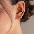 Diamond Cluster Ear Jacket Earrings by Caitlyn Minimalist • Dainty Front Back Stud Earrings in Gold • Wedding Jewelry • Gift for Her • ER552