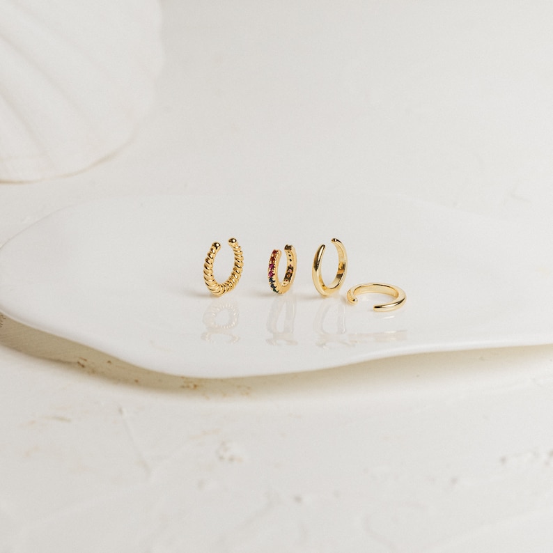 Cartilage Ear Cuff Earrings • Trending Ear Cuffs, Minimalist Style • Ear Cuff No Piercing • Perfect Gift for Her • ER048 image 5