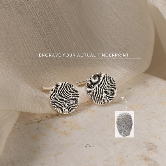 Fingerprint cufflinks hotsell