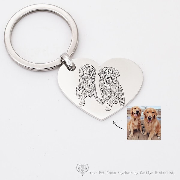 Your Pet Photo Keychain • Picture Keychain • Personalized Cat Keychain • Custom Dog Keychain • Pet Memorial Gift • Pet Lover Gift • CM26