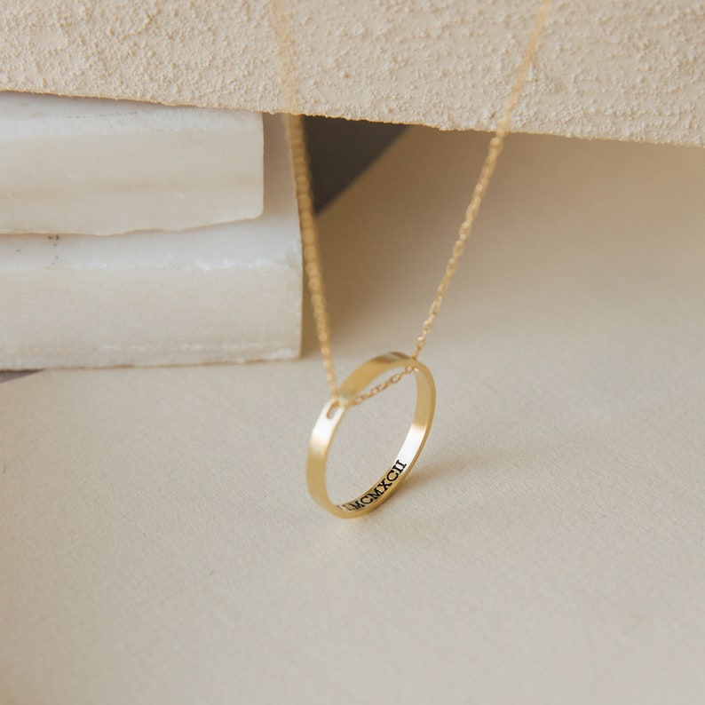 Die Inner Circle Halskette Halskette mit versteckter Botschaft Perfektes Geschenk für Sie Brautjungferngeschenke NM73F31 Bild 3