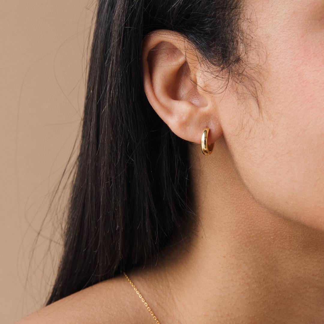 [TATIANA] 23SS新作☆Minimal Bold Hoop Earrings Bold Geometric CZ Hoop Earrings – Auryara